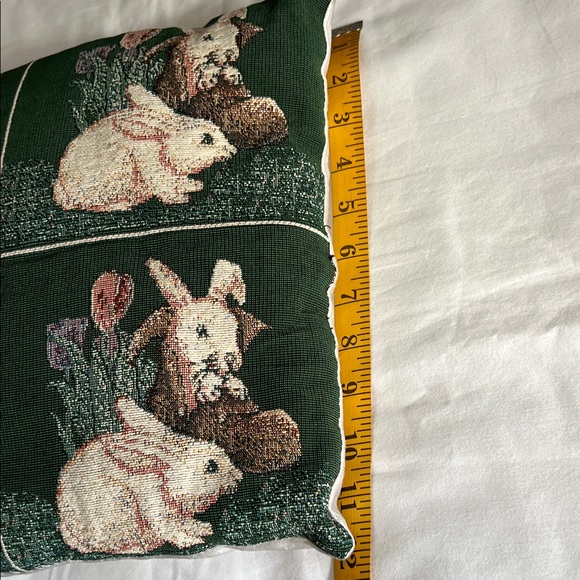 Green Pillow with Rabbit Design - Picture 5 of 5